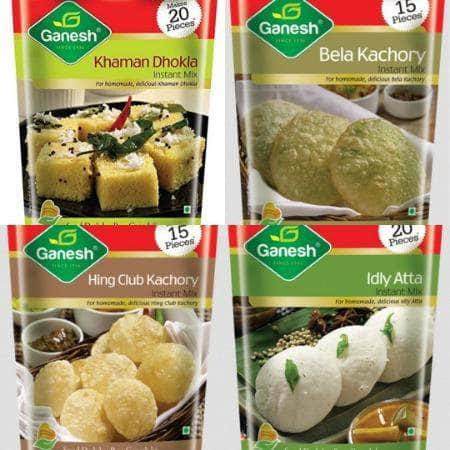 Ganesh all in one Instant Mix combo:- Dhokla, Idly, Club Kachori, Bela Kachori