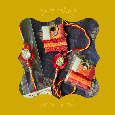 Diamond Rakhi Set